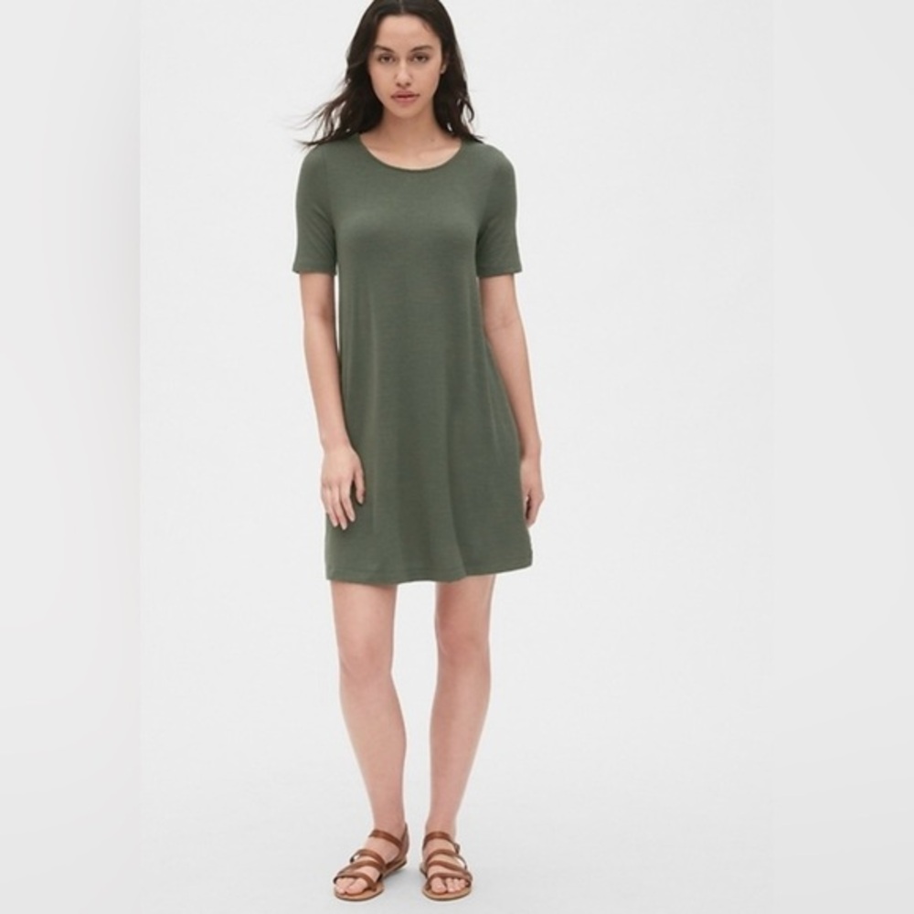 GAP Softspun Short Sleeve‎ Swing Dress